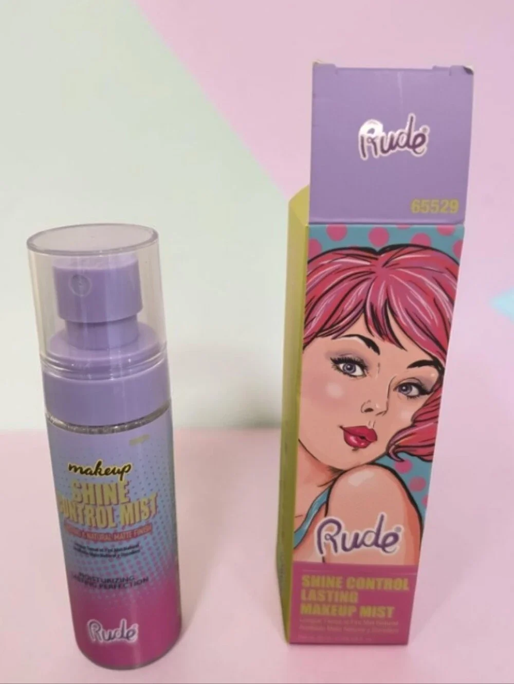 Rude Shine Control Lasting Makeup Mist